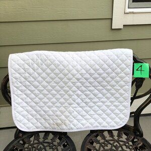 Classic Equine Quilted White Baby Saddle Pad (Three Available, #4-6)